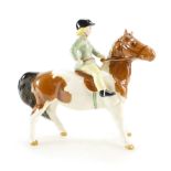 Beswick Girl on Skewbald pony 1499