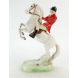 Beswick Huntsman on rearing painted white horse 868 (slight crazing)