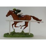 A Hamilton collection resin model of a racehorse and jockey "Cruising Home" sculptured by David