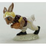 Royal Doulton rare Bunnykins figure Boston college Touchdown DB29 in purple colourway