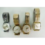 Four gents watches, RYTIMA, 9ct gold Accurist, AVIA and AVIA Rectangular.