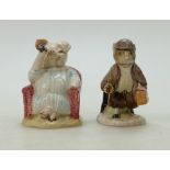 Royal Albert Beatrix Potter figures Little Pig Robinson and Johnny Town-Mouse with bag,