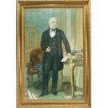 An interesting framed pencil sketch of David Lloyd George, signed E.