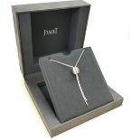 18ct White Gold Piaget diamond pendant and necklace, 19.