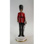 Michael Sutty hand painted sculpture figure of a guardsman from the Scots Guards,