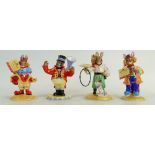 A collection of Royal Doulton Bunnykins Clarissa the Clown DB331, Clarence the Clown DB332,