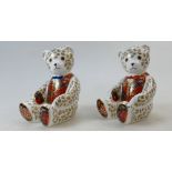 Royal Crown Derby paperweights of Seated Bear by Goviers of Sidmouth and a similar example is a