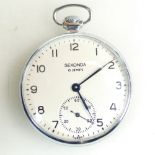 Sekonda stainless steel small pocket watch with 15 jewels USSR