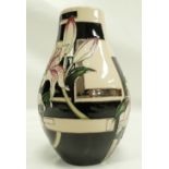 Moorcroft Stargazer Lily vase , trial piece. Designed by Vicky Lovatt. Height 23cm.