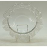Rene Lalique octagonal bowl in the Chantilly design,