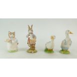 Beswick Beatrix Potter figures Rebecca Puddleduck, Mrs Ribby,