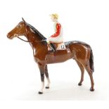Beswick Jockey on Standing Brown Horse 1862