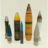 Collection of artillery shell casings, mortars and similar items, (7) tallest 45cm.