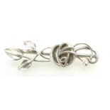 Silver Decorative Arts Brooch bearing makers initial GJL, possibly Georg Jensen Limited. 5.