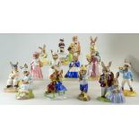 A collection of Bunnykins to include Mrs Bunnykin DB6, Sleigh Ride DB4, Cook DB85,