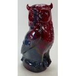 Royal Doulton large veined flambe model of owl,