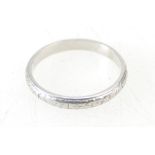 Platinum wedding ring, size L, 2.