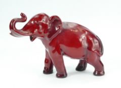 Royal Doulton Flambe small model of elephant, height 11.