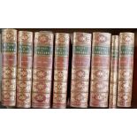 A collection of leather bound History Of England books by Thomas Gaspey from the reign of George