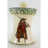 Royal Doulton Isaac Walton seriesware TOBACCO JAR 19cm. Good restoration to lid.