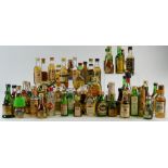 Collection of 66 bottles (appx) of Spirit Miniatures, the vast majority of which are full,
