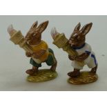 Royal Doulton Bunnykins figures Olympic DB28, One in the blue/ white colourway ,