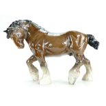 Beswick Large Action Shire Horse No 2578 in brown gloss