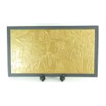 Wedgwood Egyptian black basalt plaque hand painted in 22ct gold. Limited Edition 178 of 250.