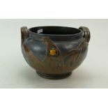 Bretby two handled planter decorated in Art Nouveau style impressed marks 1618, height 17cm,