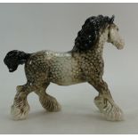 Beswick rocking horse grey cantering shire horse 975