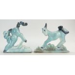 Beswick Lamb on Base 323 and Donkey 369(2)