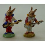 Royal Doulton Bunnykins figures Rock and Roll DB124 produced for the Rock and Roll Hall of Fame