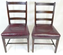 Pair of Georgian mahogany dining chairs (2)