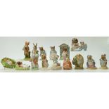 A collection of Royal Albert Beatrix Potter figures to include Lady Mouse made a Curtsy,