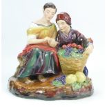 Reg Johnson Studio Pottery figure group Fruit Selling after Murillo, height 18cm,