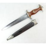 WWII German SA Army Officers Dress Dagger with metal scabbard,