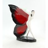 Carltonware trial figure The Butterfly Girl in Rouge Royale colours,