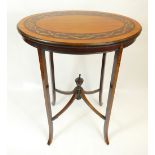 Edwardian Satinwood marquetry inlaid side table