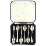 Cased silver spoon set Sheffield 1928, 43.