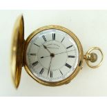 18ct gold hallmarked gents pocket watch, centre seconds chronograph. Weight 128.