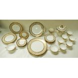 Minton ARAGON pattern dinner and tea ware to include - 12 x 27cm dinner plates,