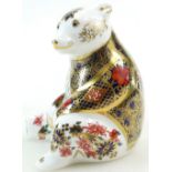 Royal Crown Derby paperweight old imari Honey Bear with gold stopper,