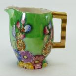 Carltonware jug decorated in the Hollyhocks design,