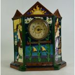 A Foley pottery 'Intarsio' clock, circa 1900, designed by Frederick Rhead,