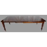 19th Century 2 leaf Mahogany table length 146 x width 106 x 71 height with 2 x 53cm leafs