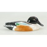 Beswick model of a Shoveler Duck 1528 approved by Peter Scott