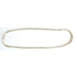 9ct hallmarked gold neck chain, 43cm. 14.1g.