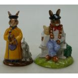 Royal Doulton Bunnykins figure Parisian DB317 and Mandarin DB252, limited edition for UKI Ceramics,