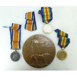 A pair of medals awarded to 241111 Private C F Daley Scottish Regiment comprising 1914-1918 and
