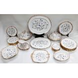 A large quantity of Spode CAMPANULA dinnerware to include - two graduated meat dishes (44.